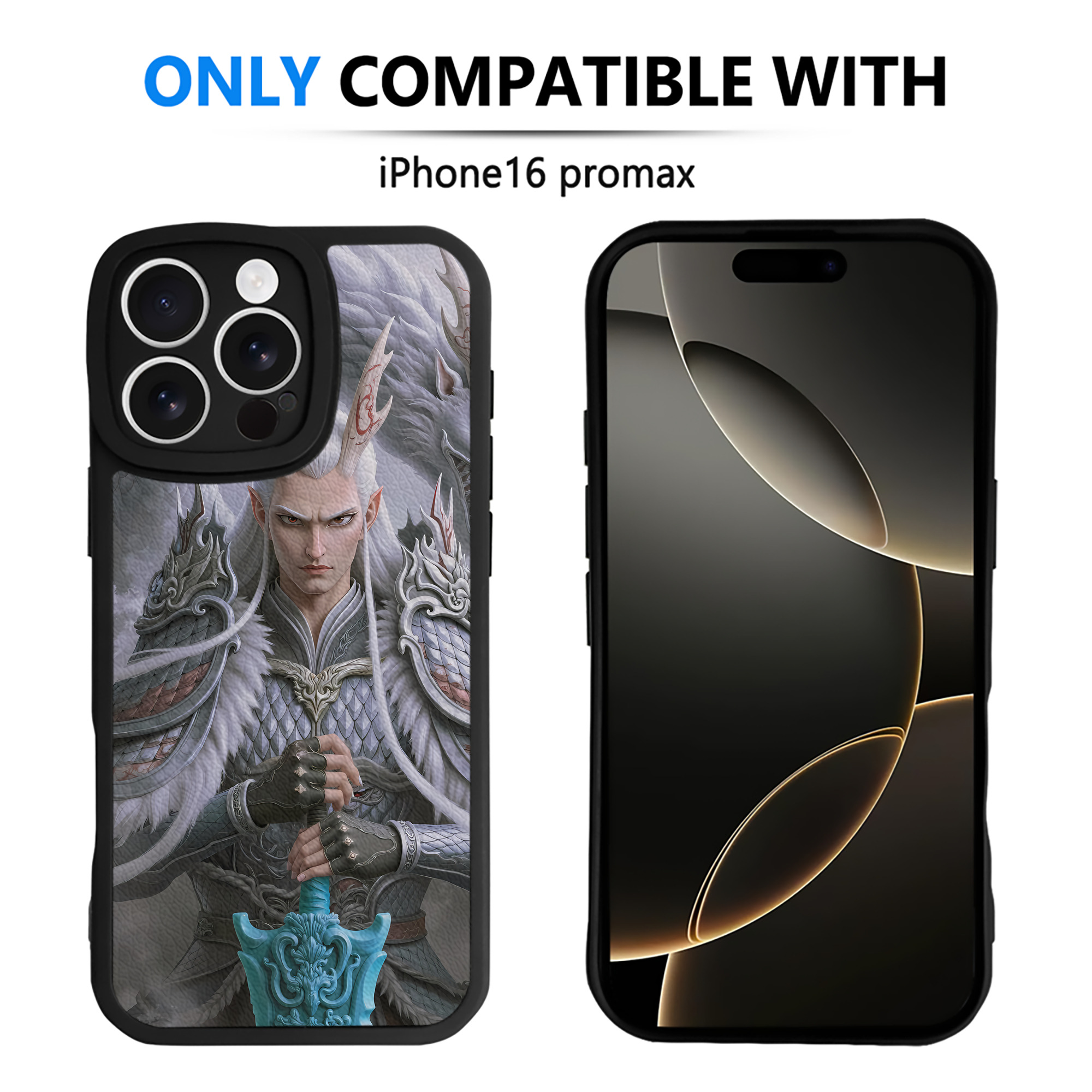 （画像用） Ne Zha 2 ナタ 魔童の大暴れ 【iPhone 16シリーズ対応】シリコンスマホケース（レザー調） 材質：シリコン